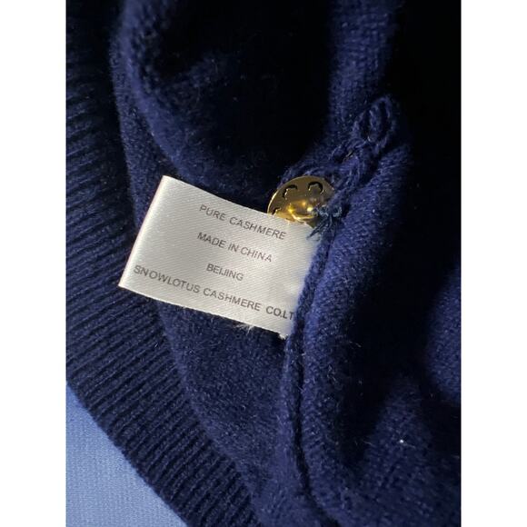 Snow Lotus Pure Cashmere Cardigan Blue Women’s Size 38 US Medium - Picture 6 of 6